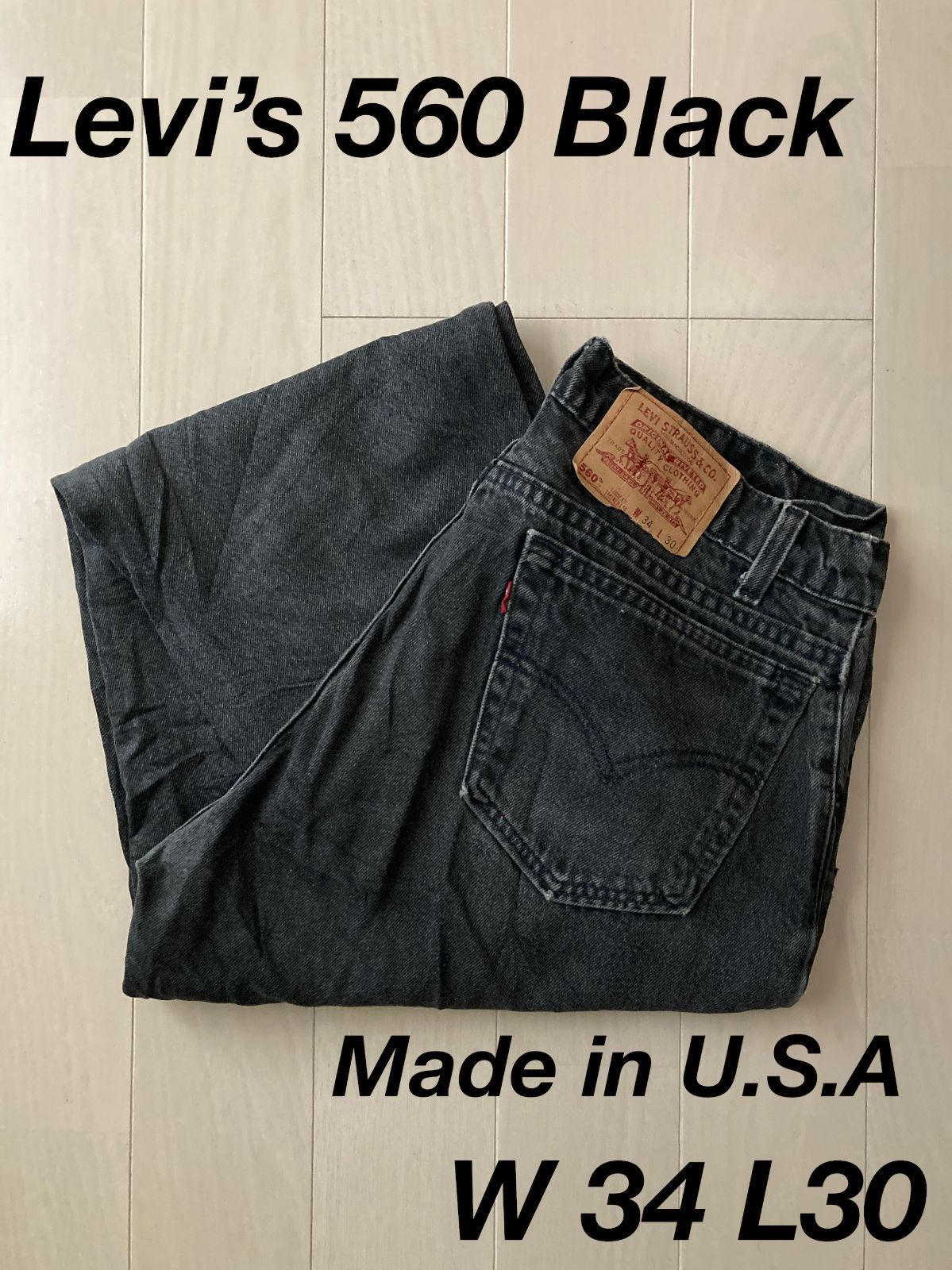 8 【Levi's 560 BLACK】W34 L30 USA ワイドバギー - LOBO'S STORE