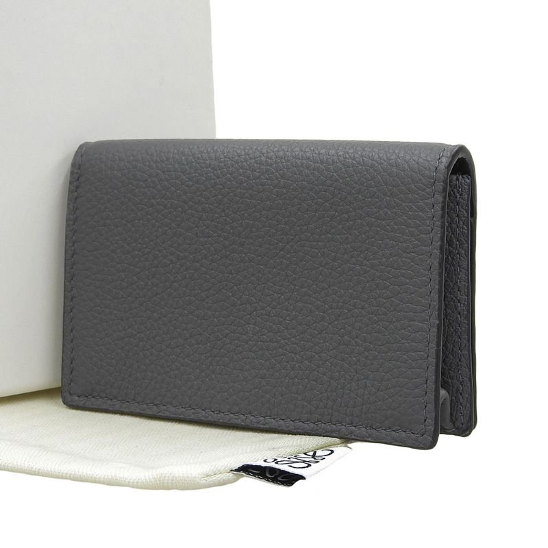 ロエベ LOEWE カードケース 名刺入れ レザー グレー 新入荷 OBB0647