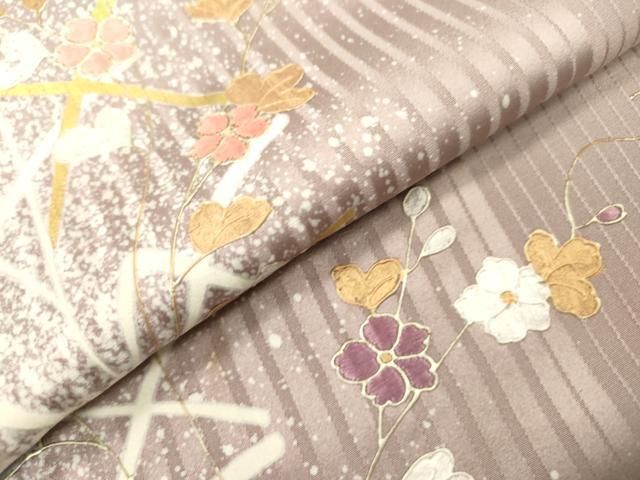 平和屋2□訪問着 単衣 刺繍 草花文 逸品 DAAG2370ic