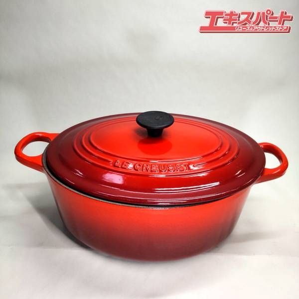 LE CRESET ルクルーゼ ココットオーバル 25㎝両手鍋 チェリー