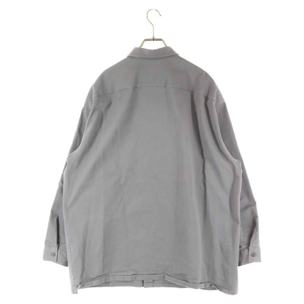 PRADA (プラダ) 22SS Triangle Logo L/S Shirt 三角ロゴプレート 長袖シャツ グレー SC611 S221 108I