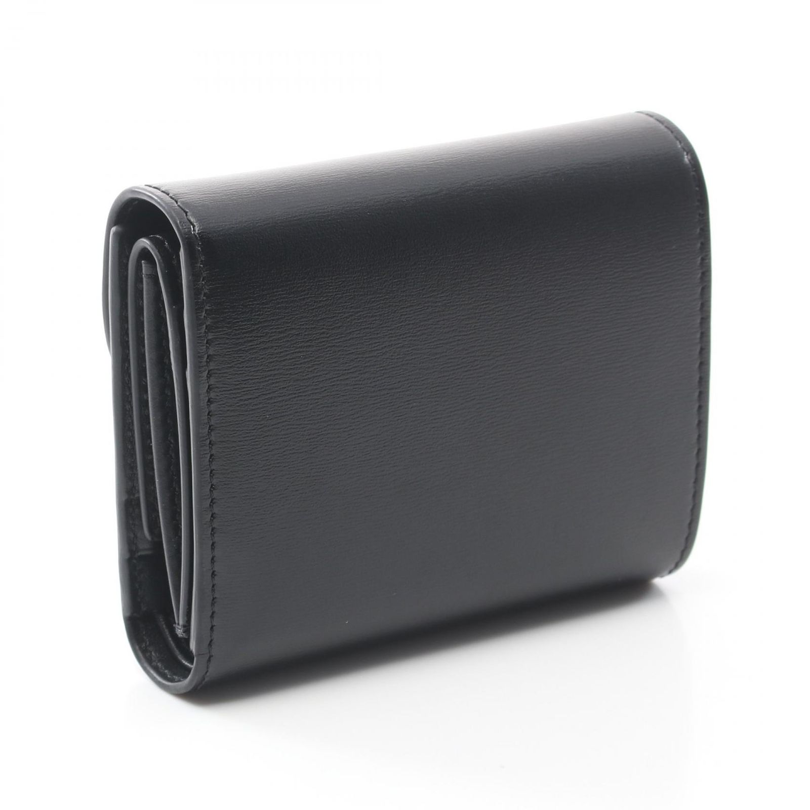 CELINE サークルロゴフラップ がま口財布 ブラック CELINE セリーヌ