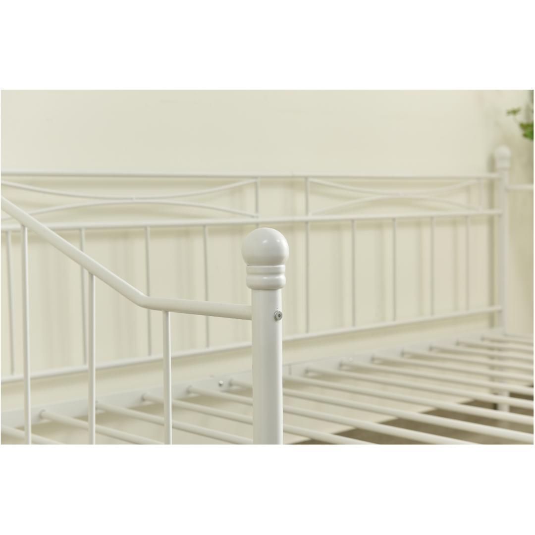 ホワイト】シングルベッド パイプベッド ベッド シングル ベッド