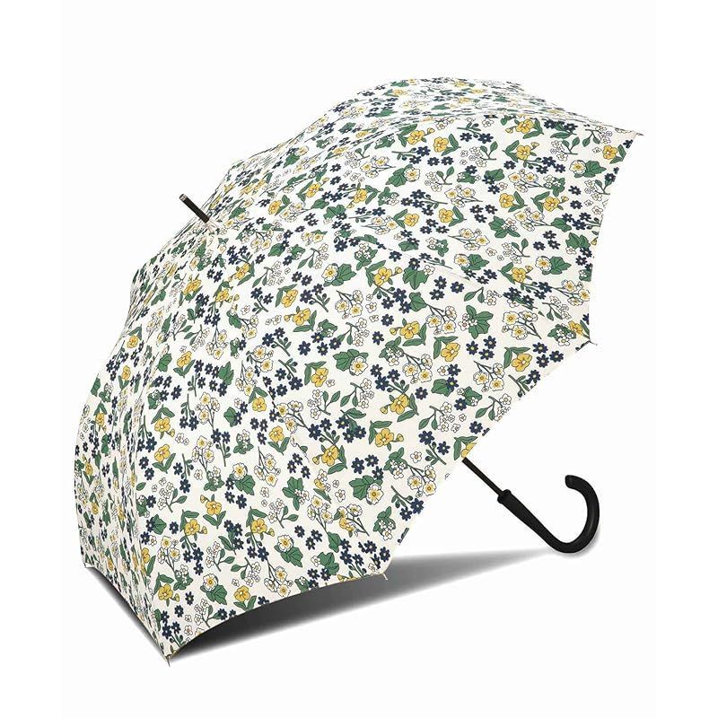 【在庫セール】KiU【2024】キウ 長傘 花柄 60cm 晴雨兼用 ワンタッチ傘 レディース メンズ フローラ オフ K32-050