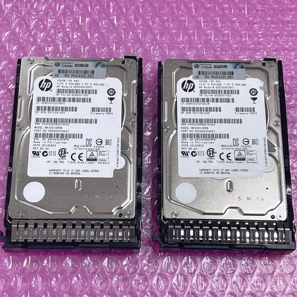 2本セット】 HPE ProLiant Gen8 Gen9 Gen10 用2.5インチ SFF 300G SAS