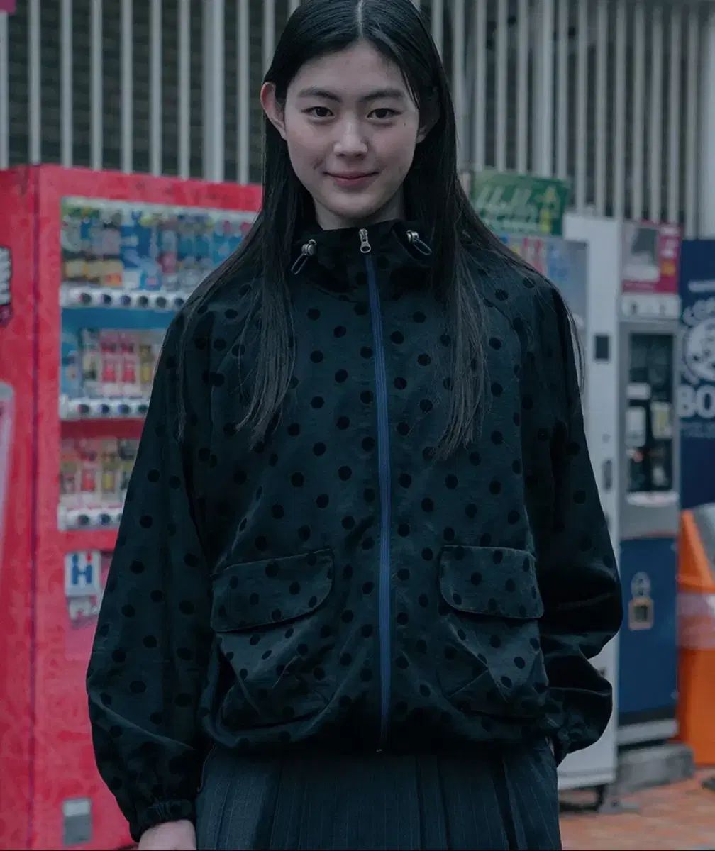 おへしお ドット フリル ジャケット dot frill hooded