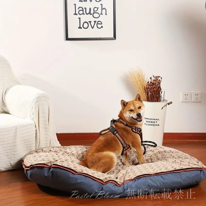 Sサイズ ペットベッド マット 犬ベッド 猫ベッド クッション 洗える ペットマット ふわふわ 犬猫兼用 小型犬 中型犬 大型犬 猫 アウトドア お出かけ 旅行 一緒に