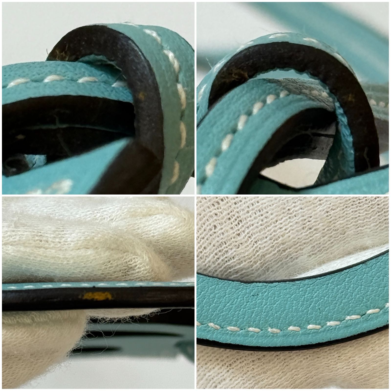 エルメス ミニクロシェット レザー チャーム ドックタグ レッド