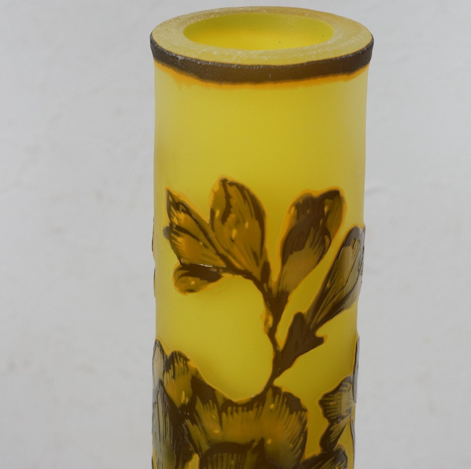 証明書】 エミールガレ2灯 カメオ彫り 被せガラス フロア照明 ナイト