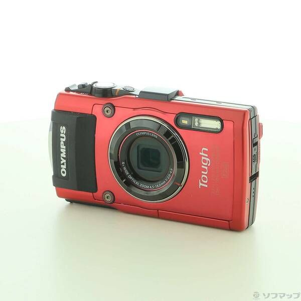 中古品〕 OLYMPUS STYLUS TG-4 RED Tough (4倍／防水／SDXC／レッド