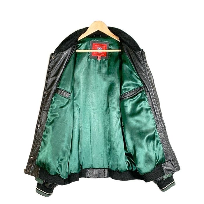 NFL NEW YORK JETS ニューヨーク・ジェッツ オールレザー スタジャン