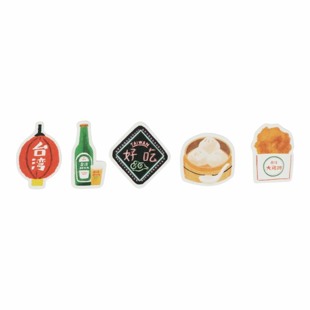 台湾TRIP フレークシール「 飲茶」と「酒場」セット【古川紙工