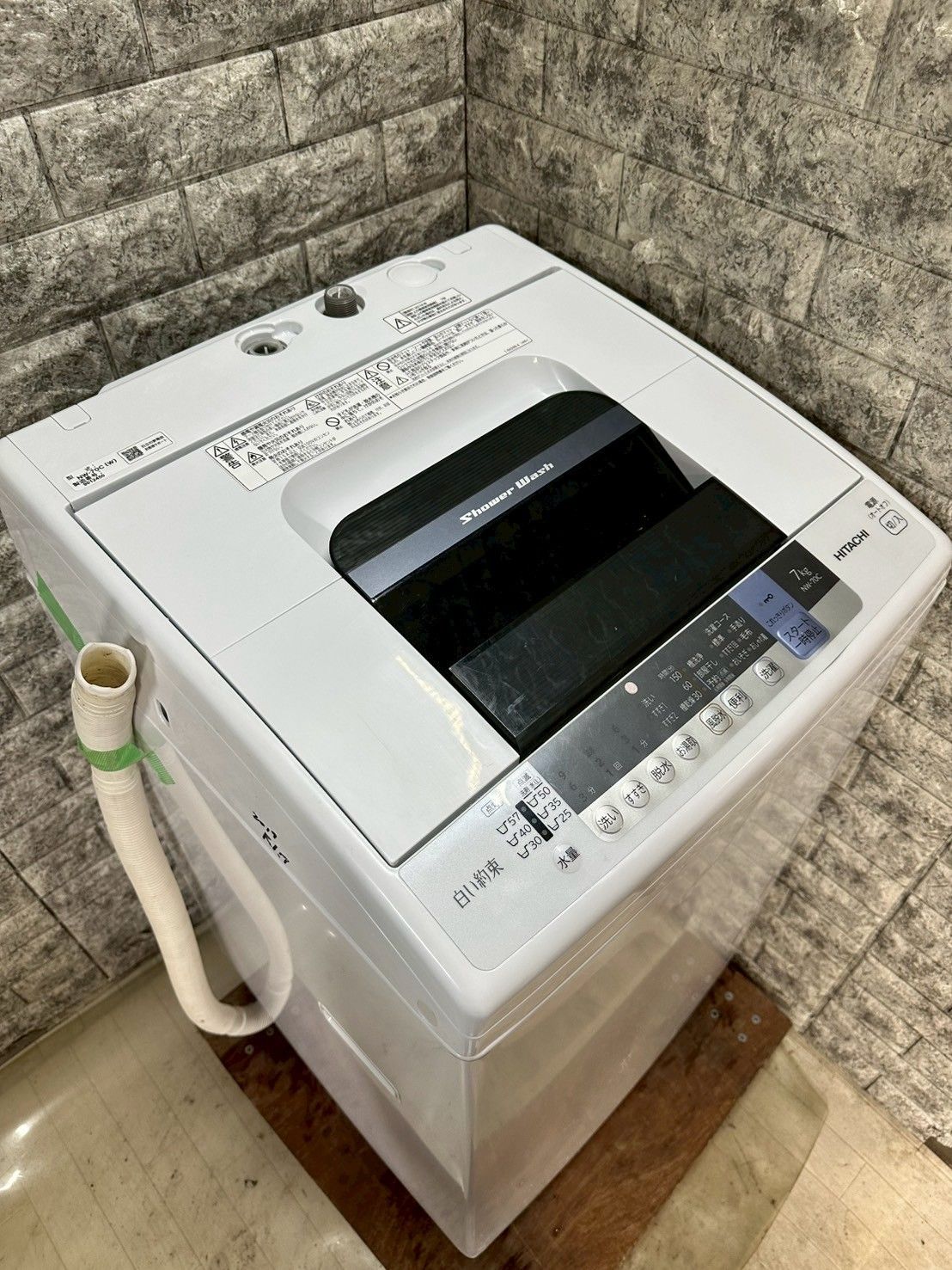 大阪 3か月保障付き 洗濯機 日立 7kg 2019年 NW-70C S-700