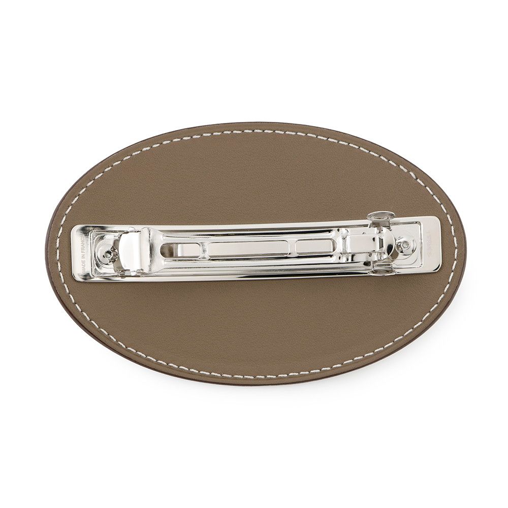 エルメス バレッタ エブリンGM エトゥープ シルバー金具 スイフト HERMES ヘア ヘアクリップ SIROKUMA-CORPORATION_COM