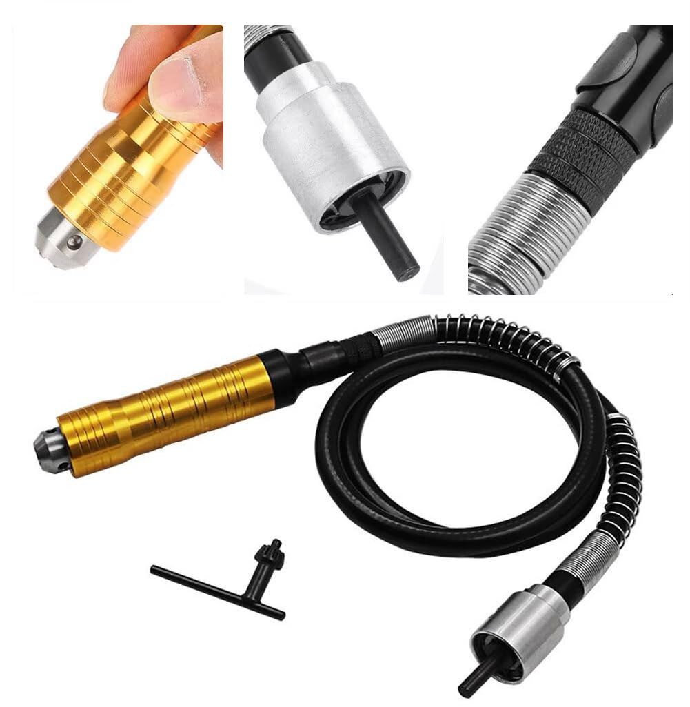 zgoods 0.3-6mm ドリル グラインダー フレキシブル フレックス シャフト チャック延長シャフト 電動ドリル フレキシブルビット リューター 曲げ自在 狭所作業 DIY工具 ドリルビット 回転工具 シャフト接続 軸伝達 フレックスシャフト 精密作業