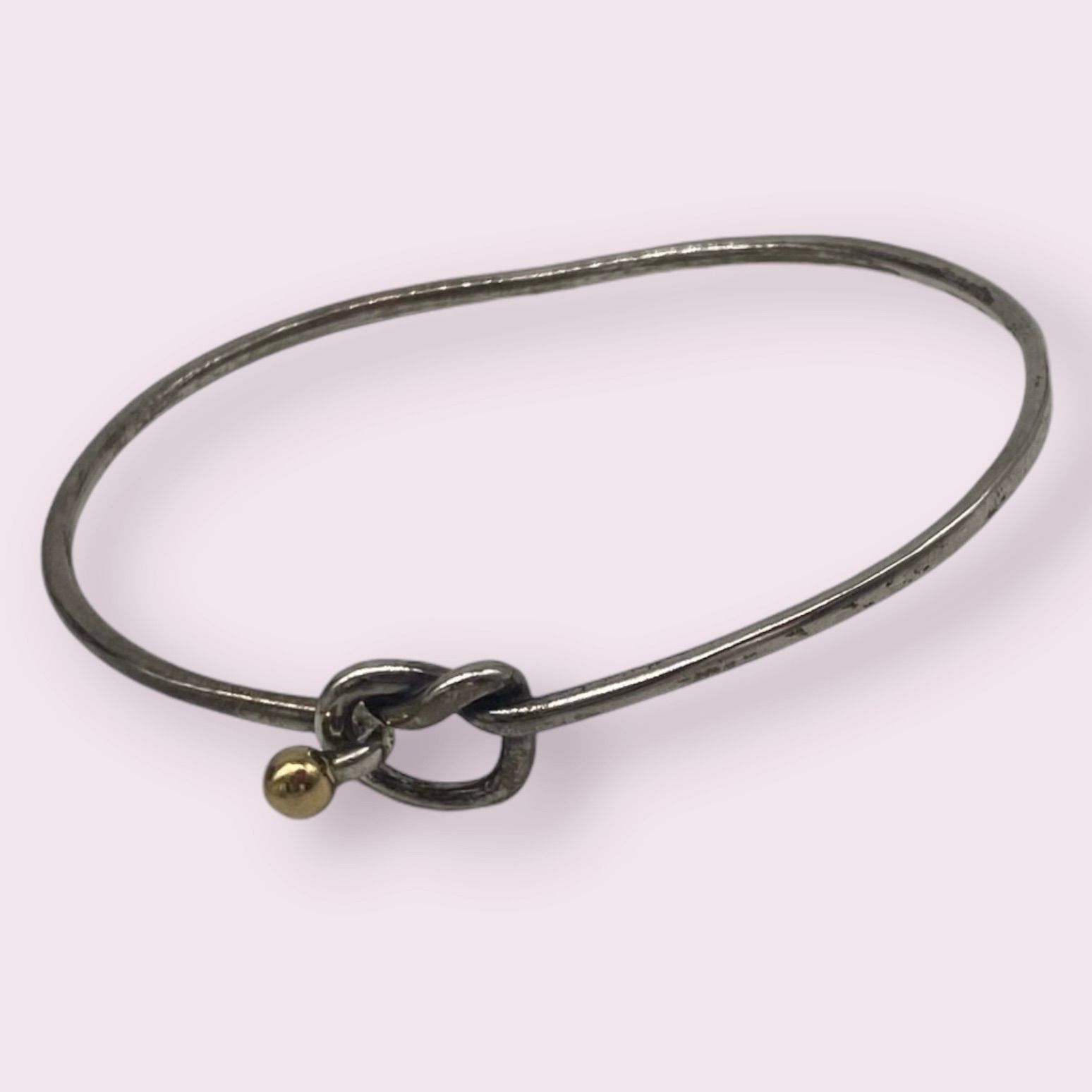 ◇ティファニー フックアンドアイ バングル ブレスレット 925/750 良品