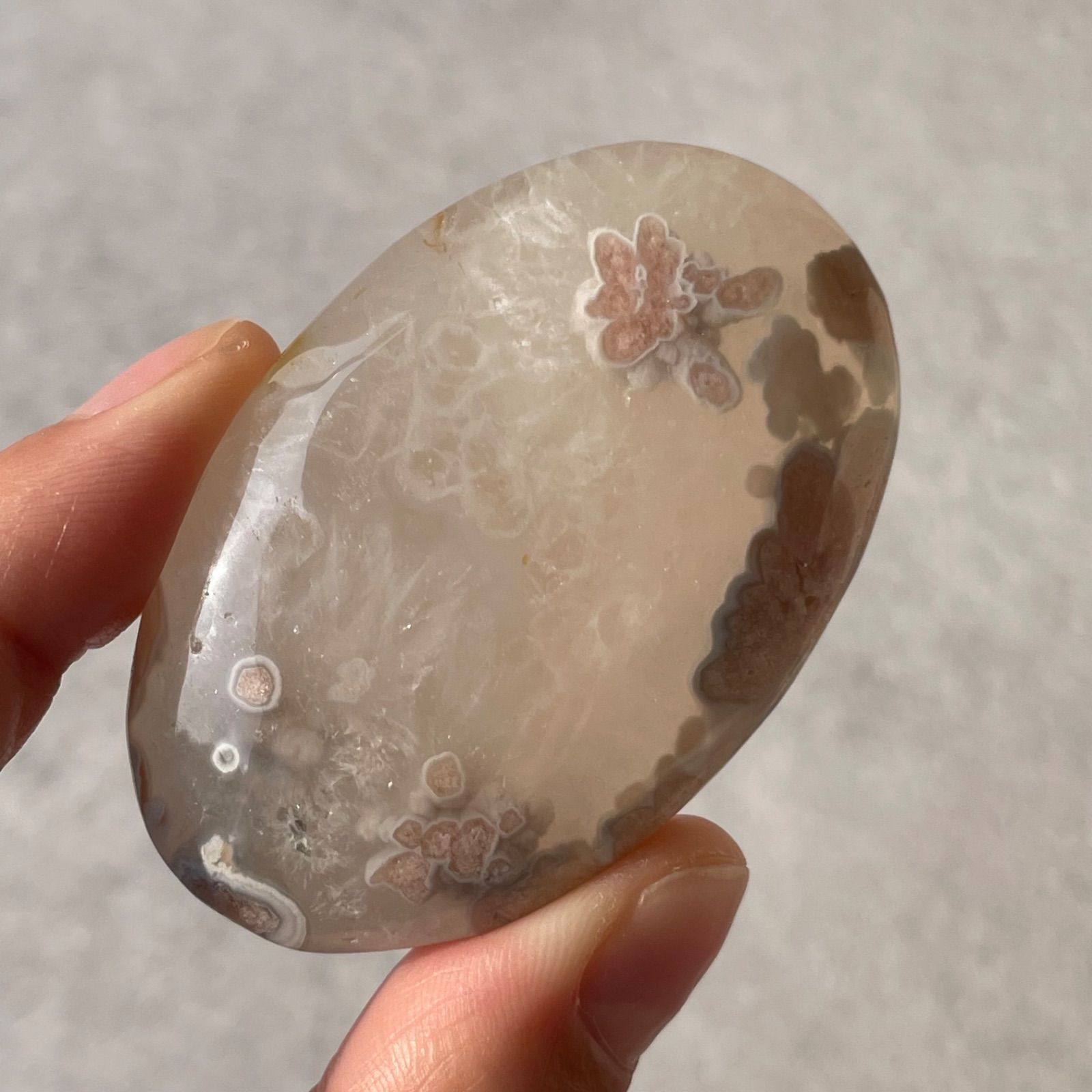 Pink Amethyst ピンクアメジスト|Sakura Agate 桜瑪|palm パーム①|天然石　パワーストーン　gem stone