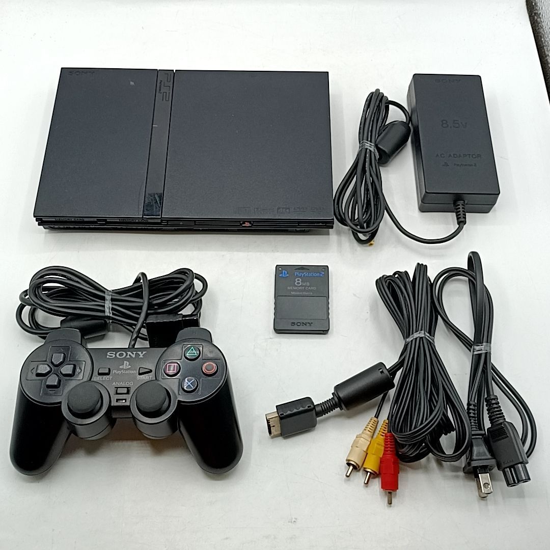 動作品 PS2 薄型 SCPH-75000 ブラック 動作 済み プレイステーション２ プレステ２ Playstation 2