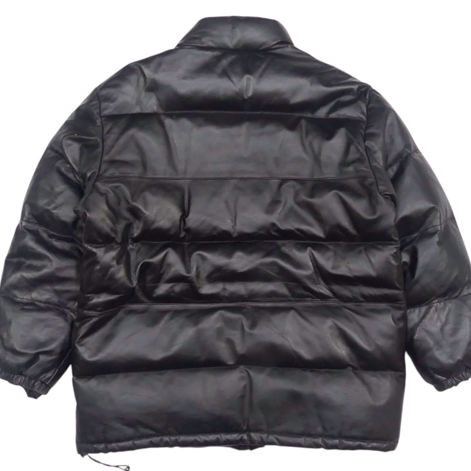 L&B HOMME エルアンドビーオム ダウンジャケット XL レザー 黒 羊革 本 