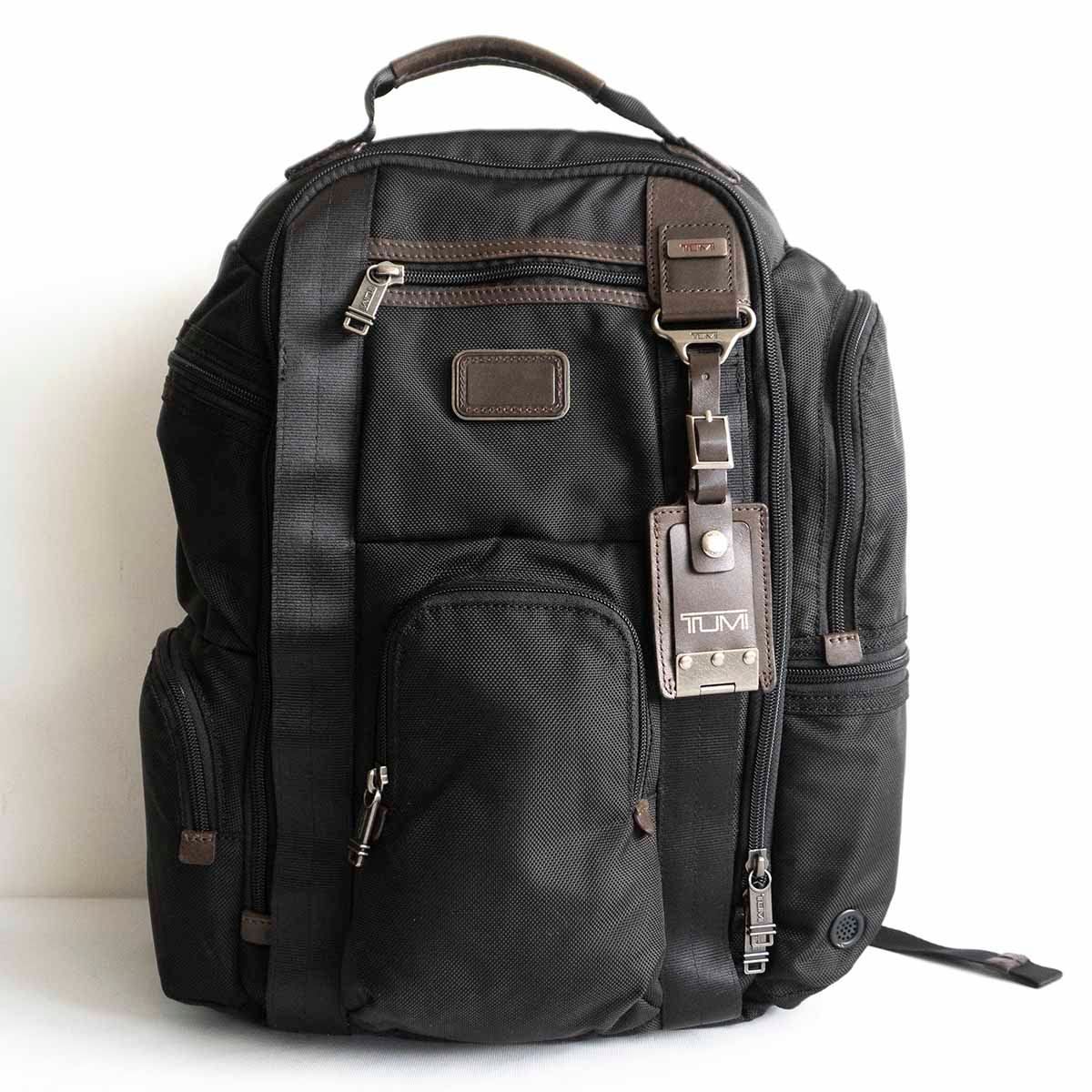 【美品】 TUMI トゥミ 【22382HKH/Alpha Bravo キングスビル 】ブラック リュック ビジネスバッグ バックパック レザー 25020279