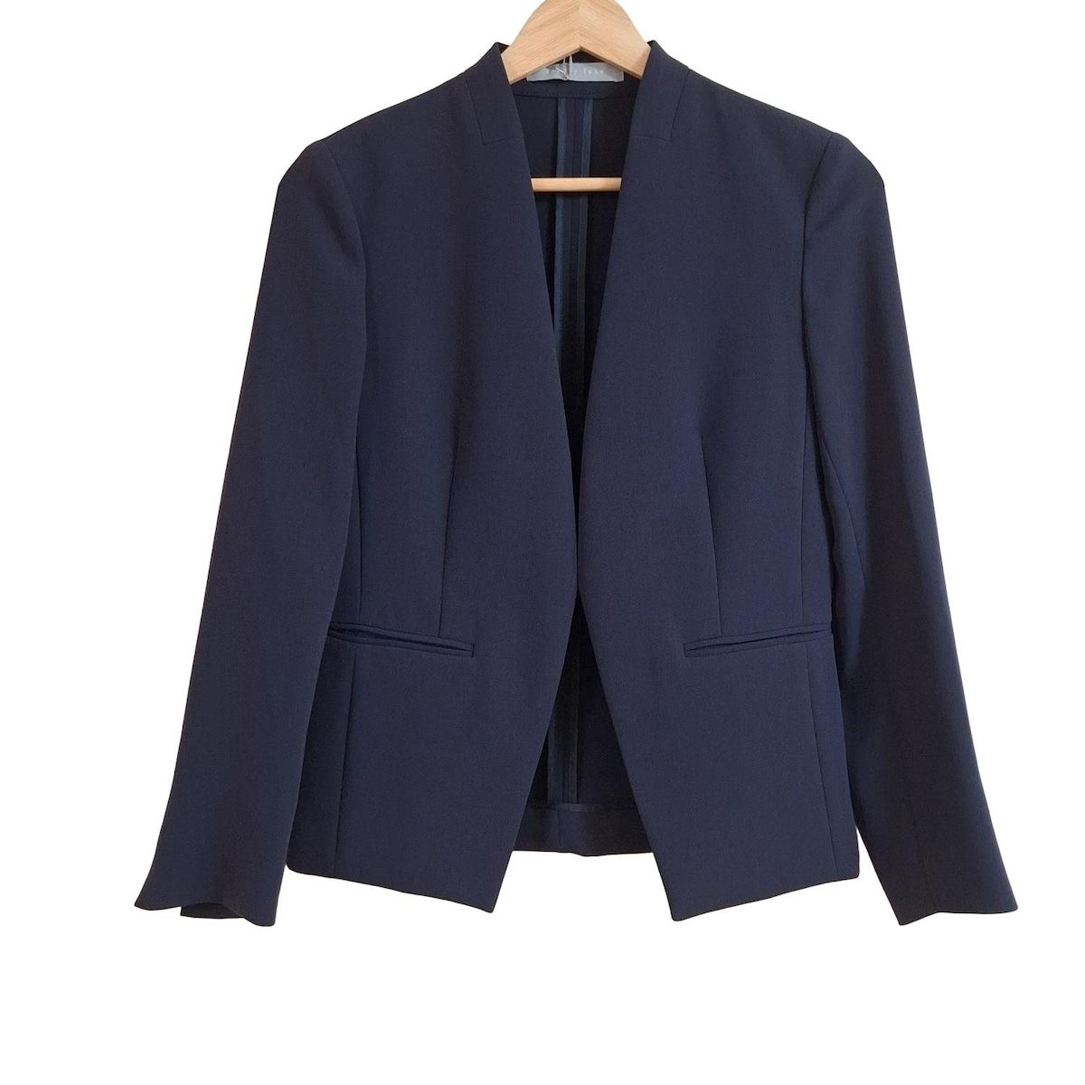 Theory セオリー ノーカラー ジャケット ネイビー Theory セオリー