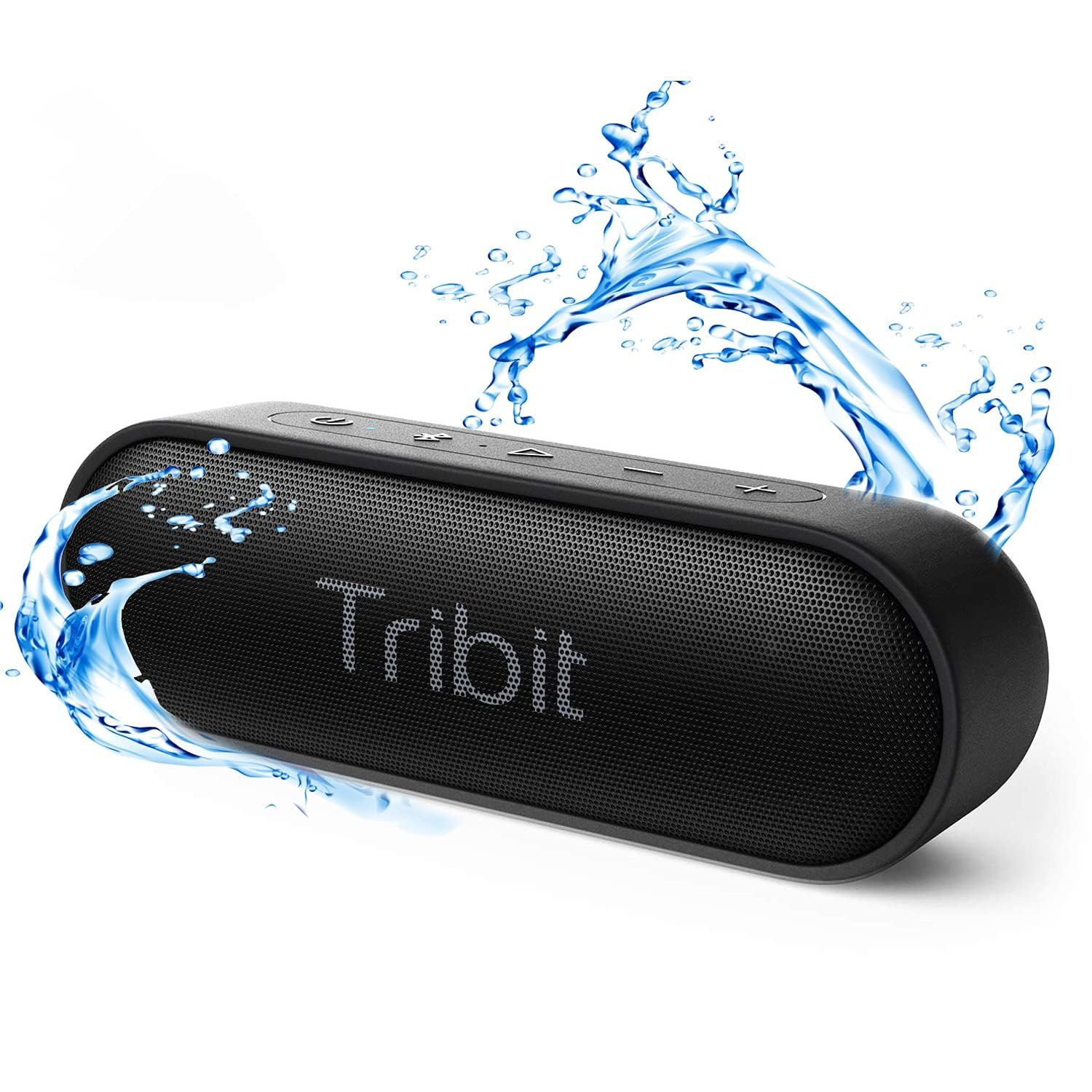 【VGP 2022 SUMMER 】Tribit XSound Go Bluetooth スピーカー (16W 24時間連続再生) ポータブル ブルートゥーススピーカー IPX7完全防水 ワイヤレスステレオ対応/低音強化/大音量/マイク内蔵/お風呂 (アップ