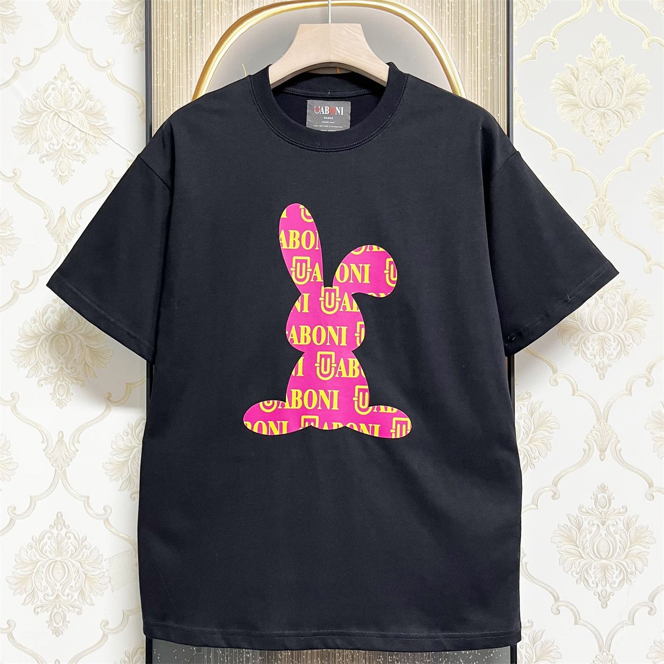 半袖Tシャツ カットソー スウェット トップス Tシャツ 速乾 半袖 EU製＆定価2万 UABONI*Paris*ユアボニ*パリ発 綿100% 通気  薄手 ウサギ柄 可愛い スウェット お出かけ 夏服 日常 2色選択可 - メルカリ