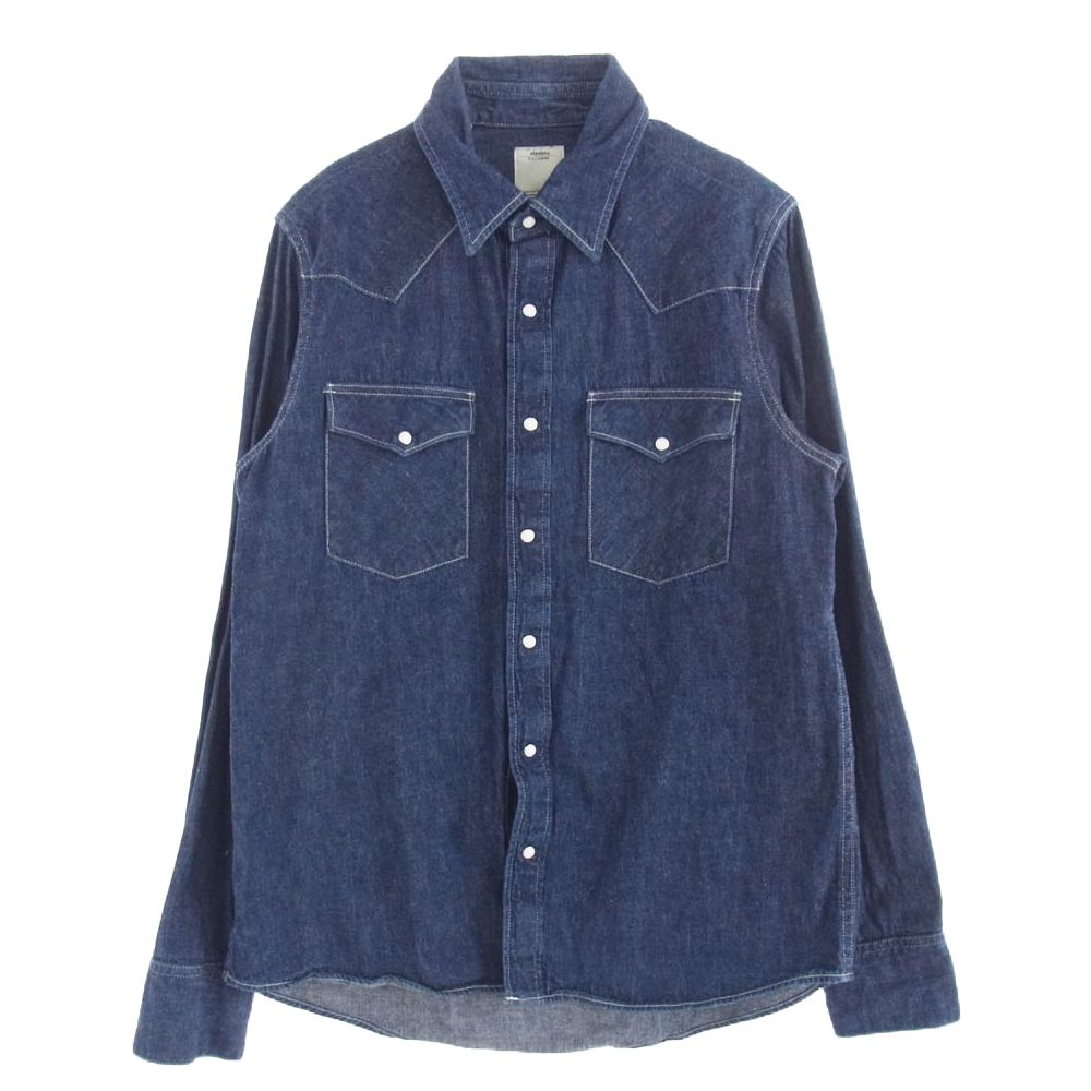 VISVIM ビズビム 17SS 0117105007001 SOCIAL SCULPTURE SHIRT スカルプチャー デニム 長袖 シャツ インディゴ インディゴブルー系 2