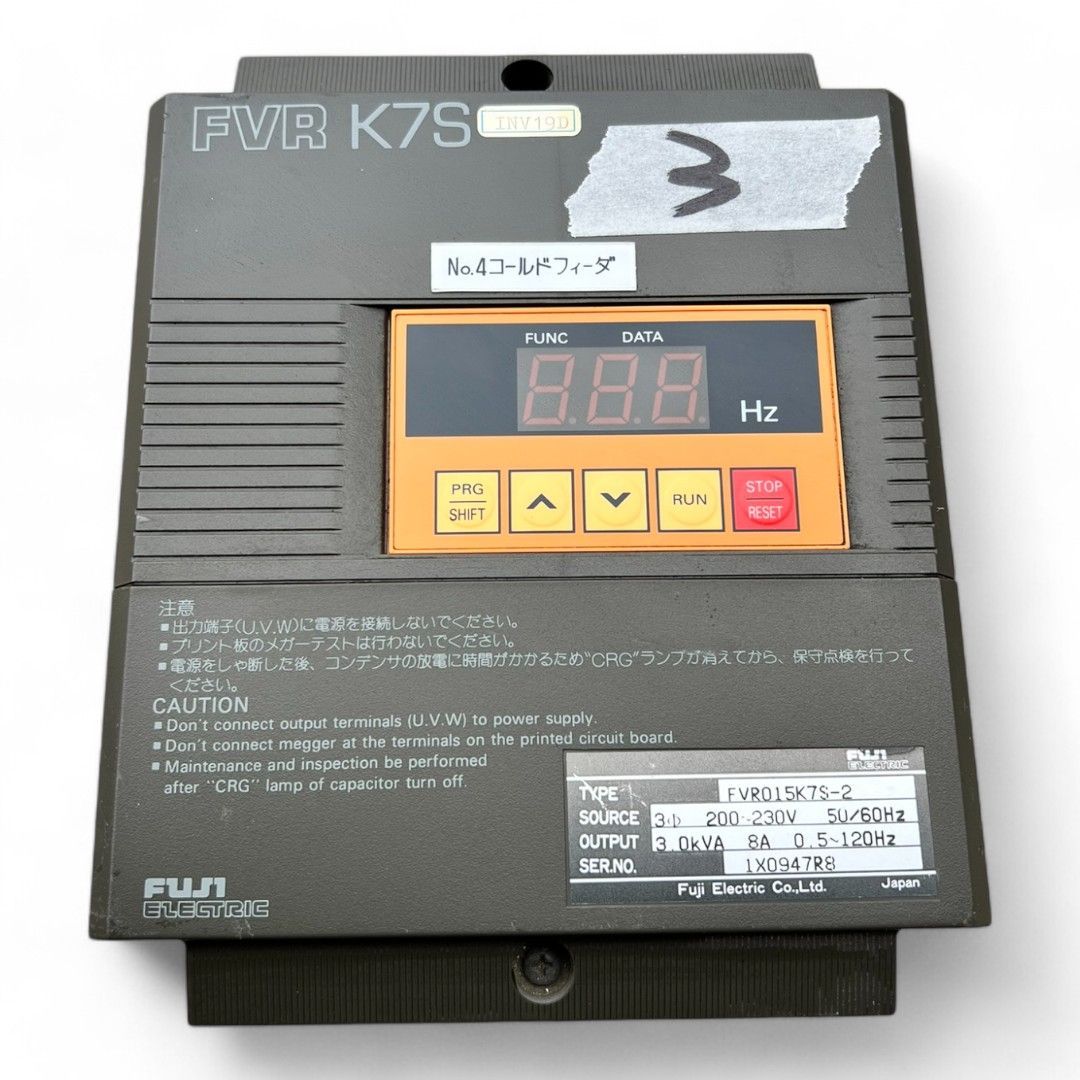 FUJI Electric 富士電機 FVR-K7S FVR015K7S-2 インバーター INVERTER no.3 - メルカリ