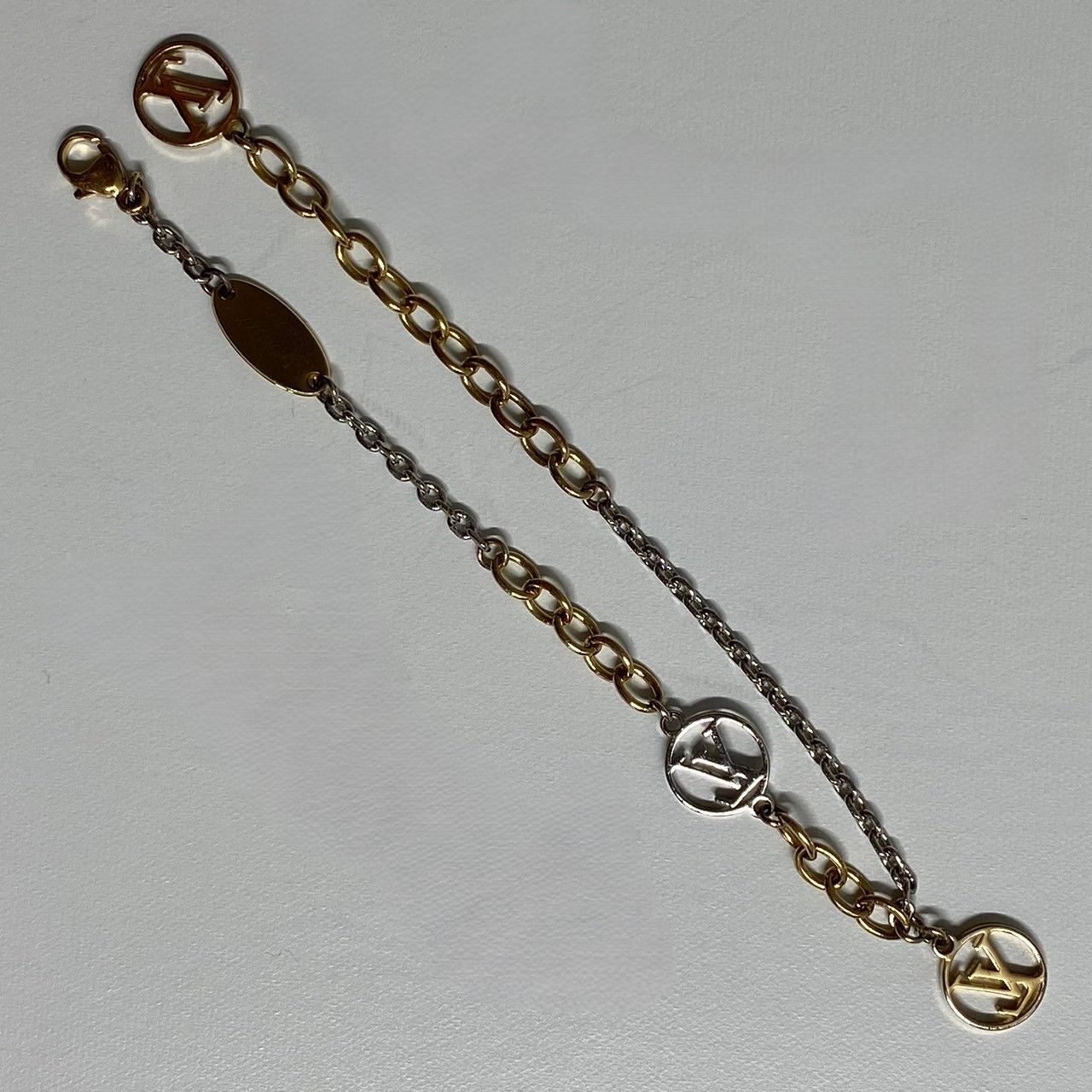 0975 LOUIS VUITTON ルイヴィトン ロゴマニア ブレスレット M68077