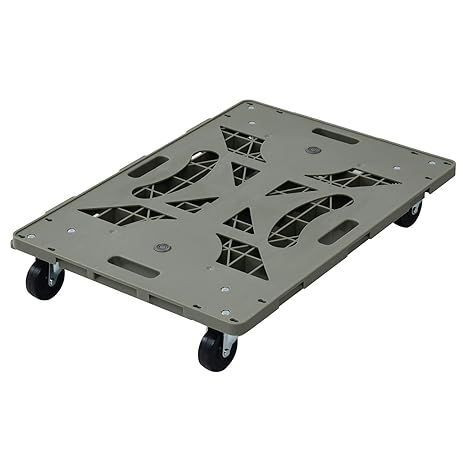 【在庫処分】[山善] 連結平台車 70×50cm 耐荷重150kg スタッキング機能 縦横連結可能 家庭用 オフィス用 オリーブ YRB-G75(OD)