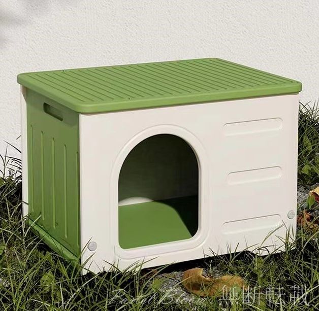 ペットハウス シンプル 直方体 コンパクト キャットハウス ドッグハウス 犬 猫 シェルター 組立簡単 かわいい プラスチック 春 夏 秋 冬 通年 ペット用品 小型犬 中型犬 小型猫 中型猫 大型猫