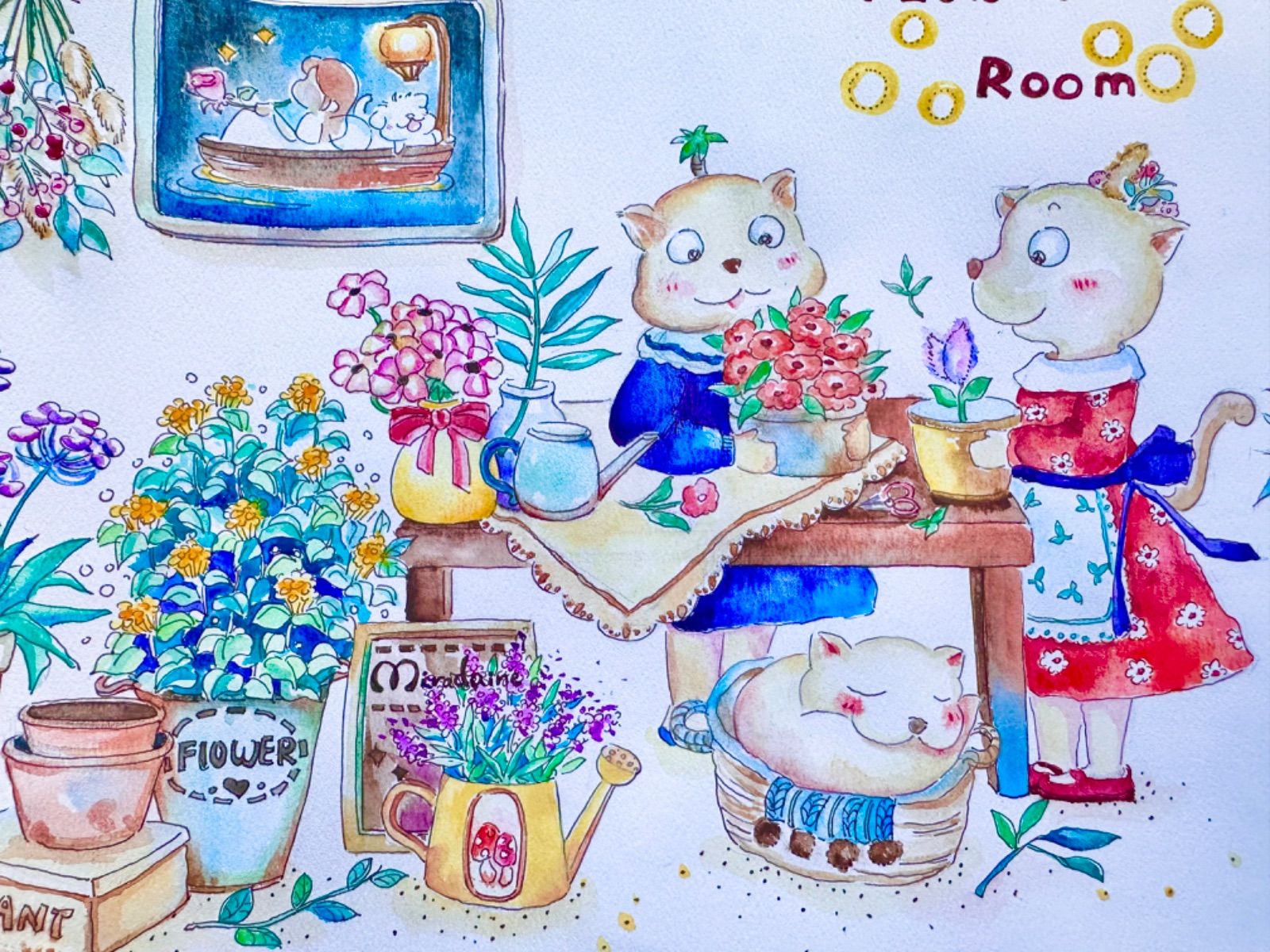 原画1枚のみ 水彩画 風景画 植物 動物 A4 - メルカリ