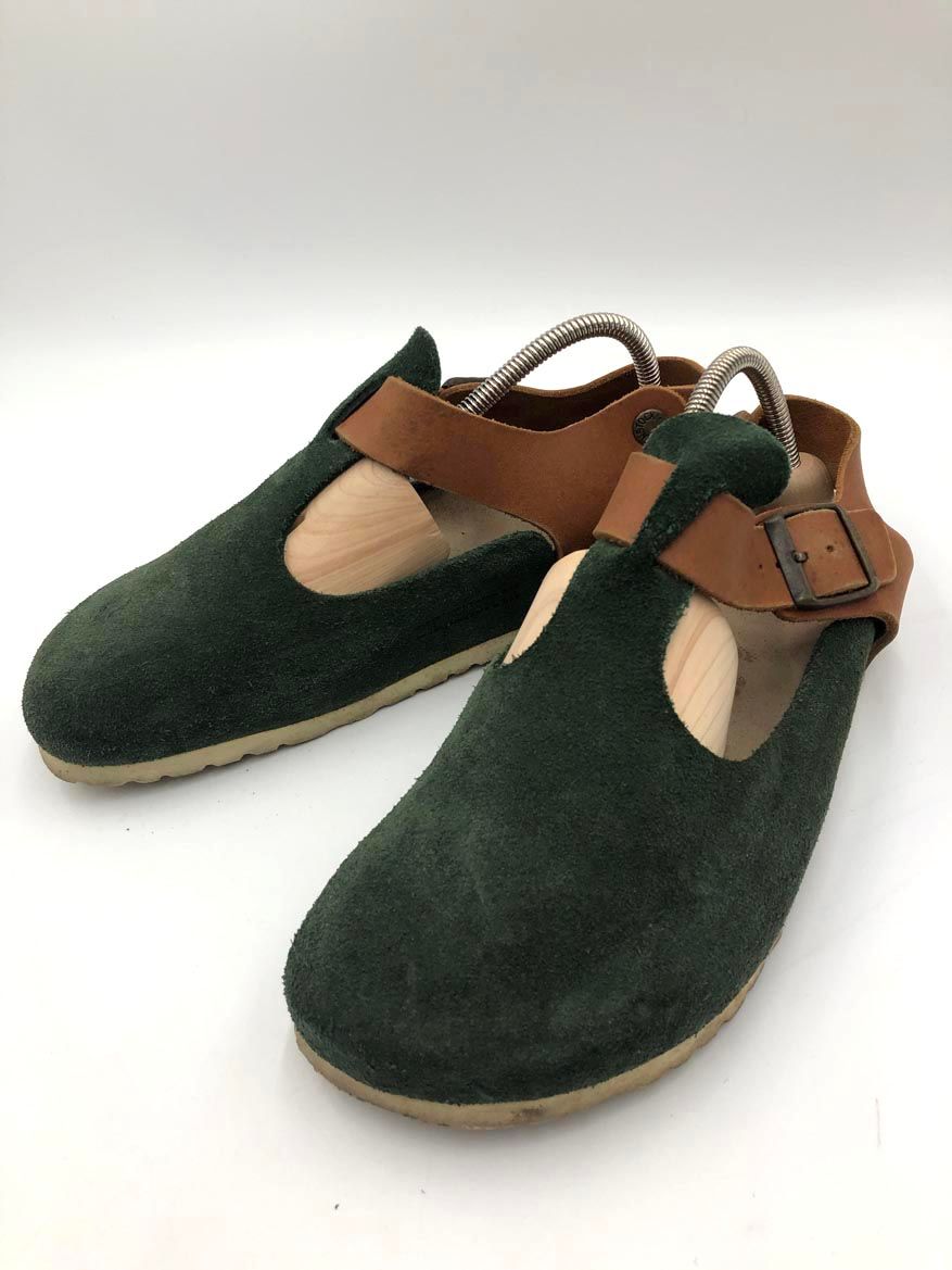 BIRKENSTOCK ビルケンシュトック TOKIO レザー サンダル size39|緑×茶 ◎メンズ