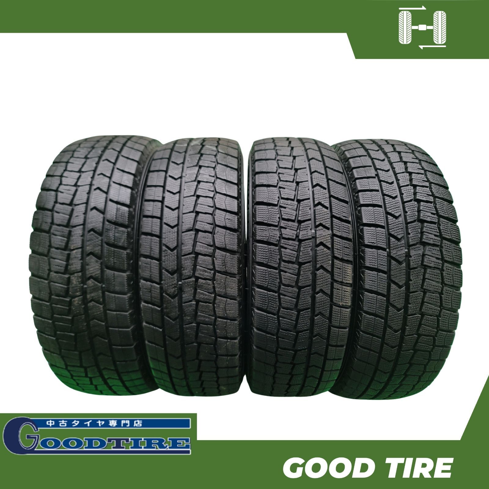 185|60R15ダンロップWINTERMAXXWM022025年製4本冬用9分山 タイヤタイヤアクアフィットシエンタ 7054