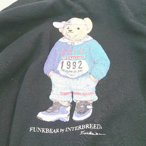 INTERBREED POLO BEAR プリント クルーネックスウェット Polo Bear