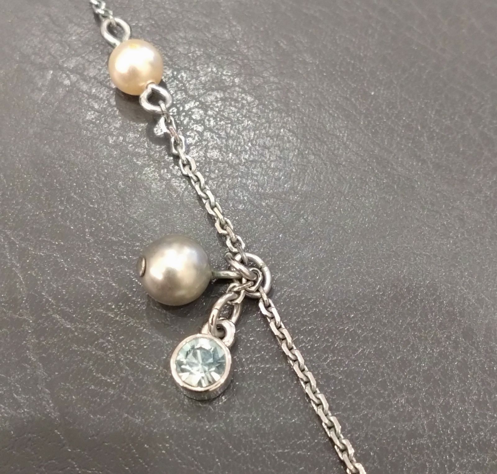 999 綺麗！ SWAROVSKI スワロフスキー パール ストーン ネックレス 