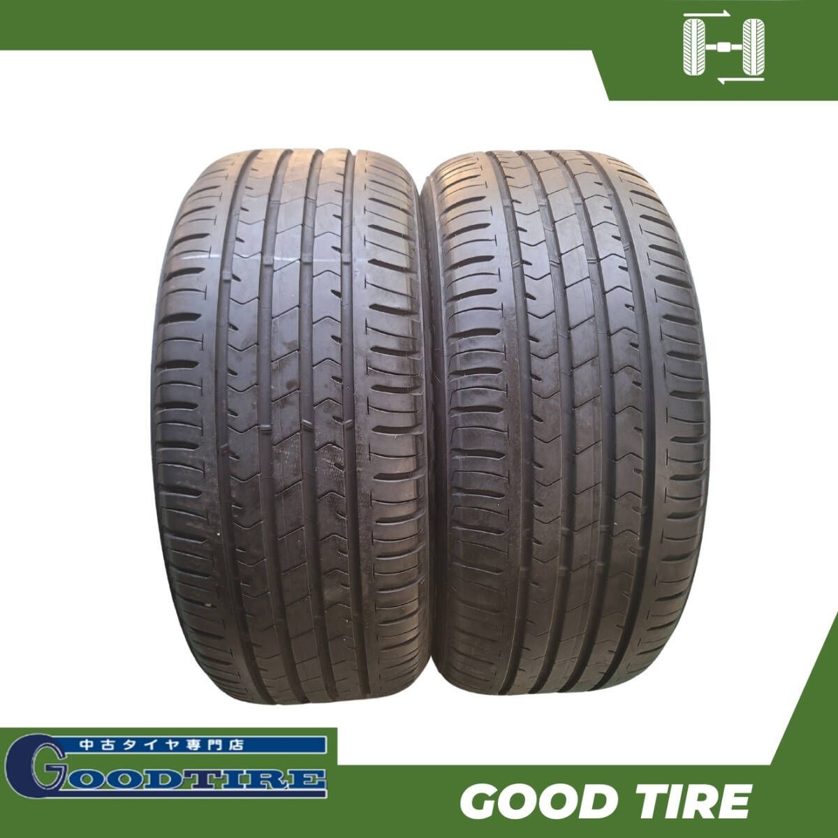 225|50R17 2018年製 夏用2本 7.5分山 ブリヂストン ECOPIA NH100 タイヤ アコード アウディA4 A6 ボルボV70 ベンツCクラス 6386