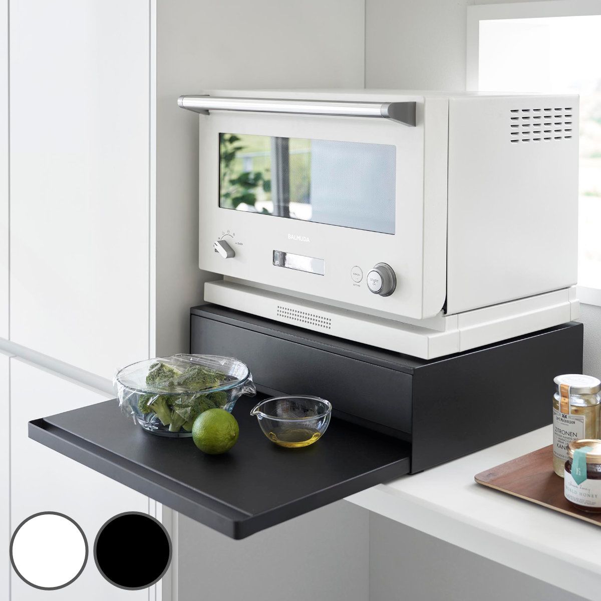 鏡面メラミン仕様 食器棚幅90cm キャビネット カップボード（683）