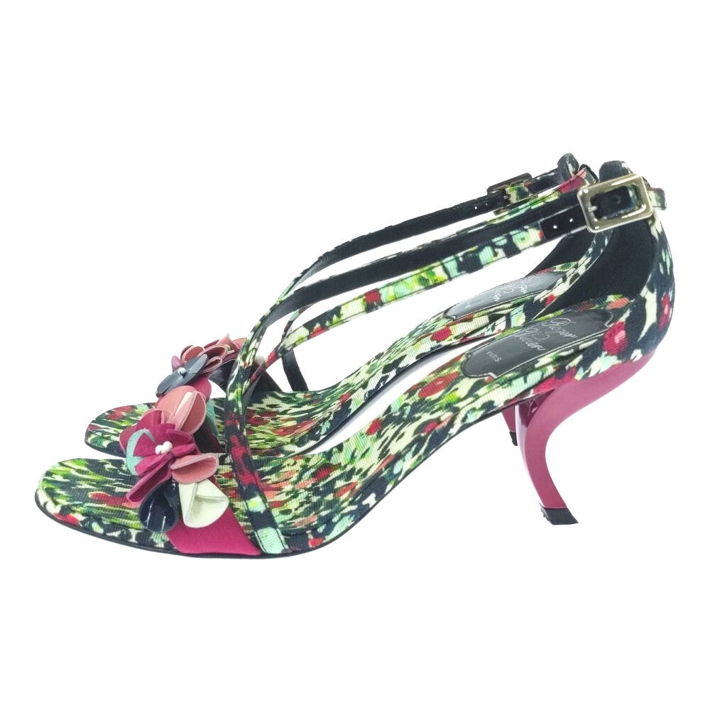 Roger Vivier ロジェヴィヴィエ フラワー ストラップサンダル 靴 花柄 