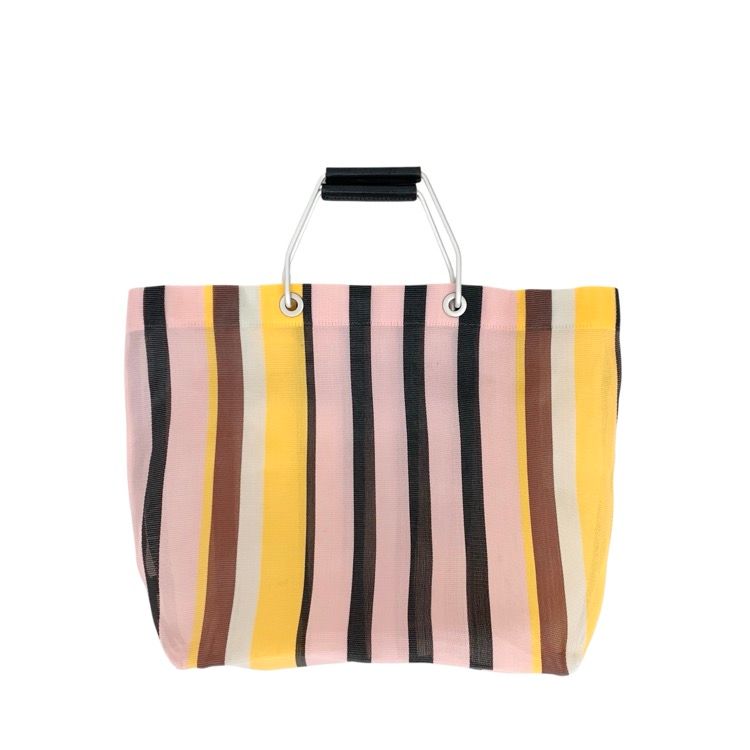 MARNI MARKET マルニ マーケット フラワーカフェ ストライプ バッグ