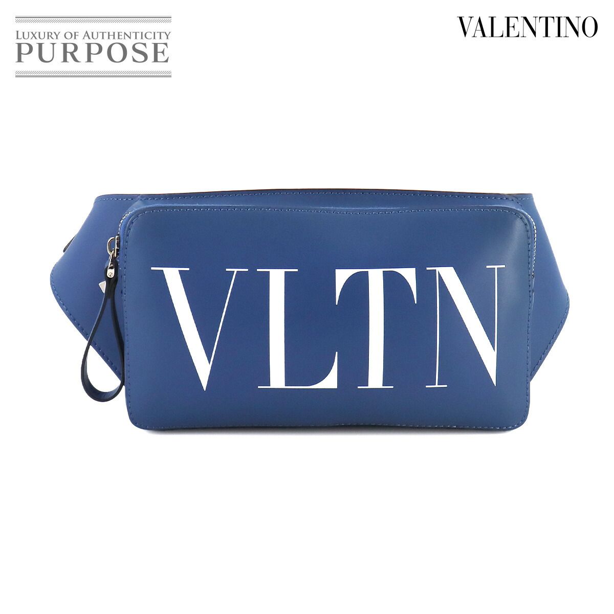 VALENTINO ボディバッグ ネイビー VALENTINO ヴァレンティノ ガラヴァーニ GARAVANI VLTN ベルト