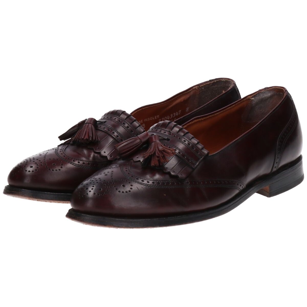 古着 ボストニアン Bostonian CLASSICS キルト ウイングチップ タッセルローファー 10 1|2 D メンズ28.5cm相当|saa012233
