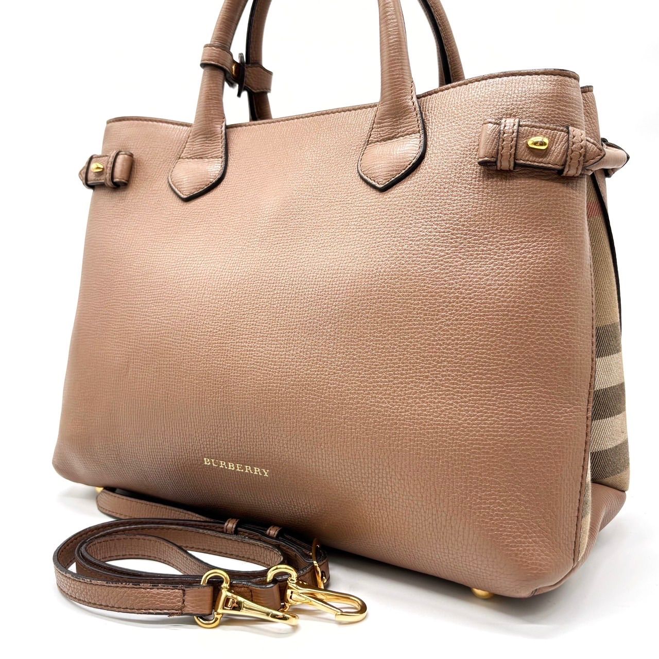 BURBERRY バナーバッグ 2way トートバッグ A4収納可能