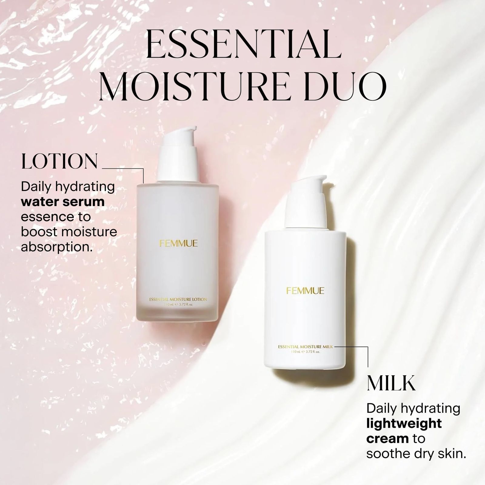 新品未使用 FEMMUE エッセンシャルモイスチャーローション & ミルク