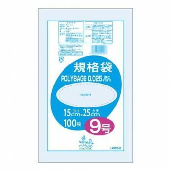 オルディ ポリバック規格袋9号0.025mm 透明100P×60冊 10506801