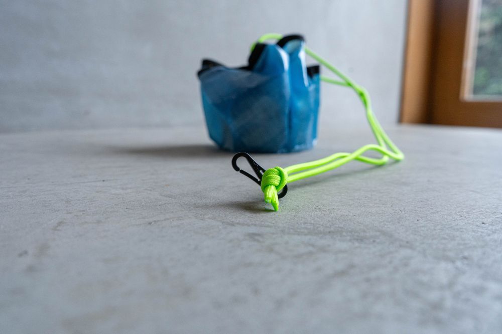 【 sudsns スーデザインズ Sphere Sack DCF (S) Blue×NeonGreen  】 スーデザインワークス スフィアサック 巾着 ポーチ suu design works