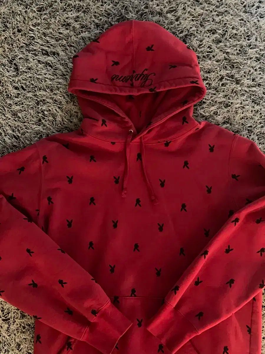 シュプリーム X プレイボーイ モノグラム フーディー L