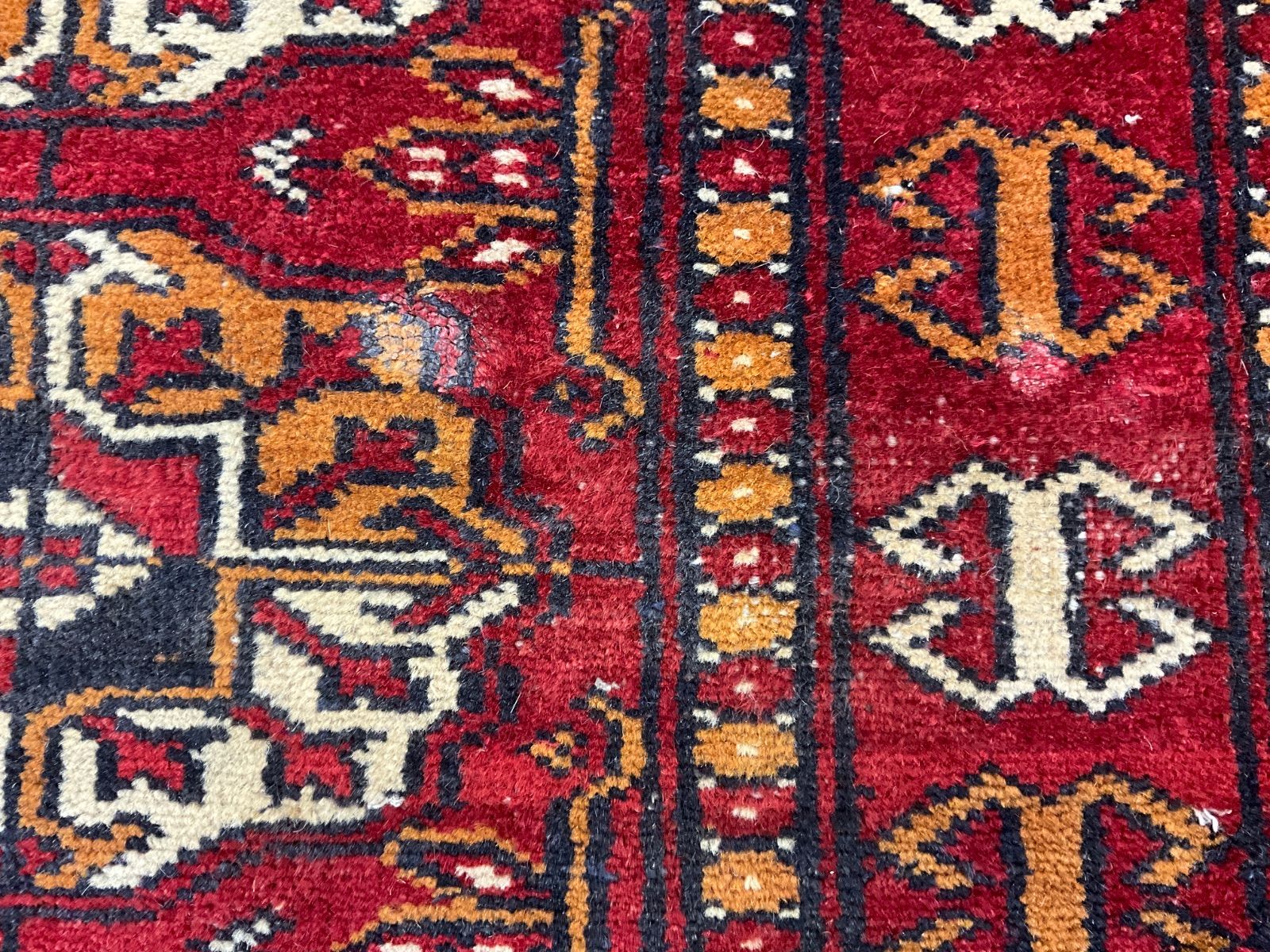 ヴィンテージラグ　パキスタン　トライバルラグ　手織り絨毯 ヴィンテージラグ トライバルラグ パキスタン手織絨毯 203.5×119cm