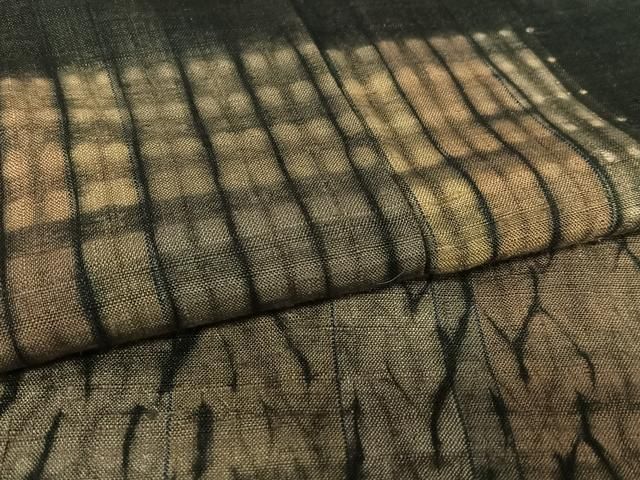 平和屋着物○上質な紬 絞り 市松文様 正絹 逸品 AAAW9165zg